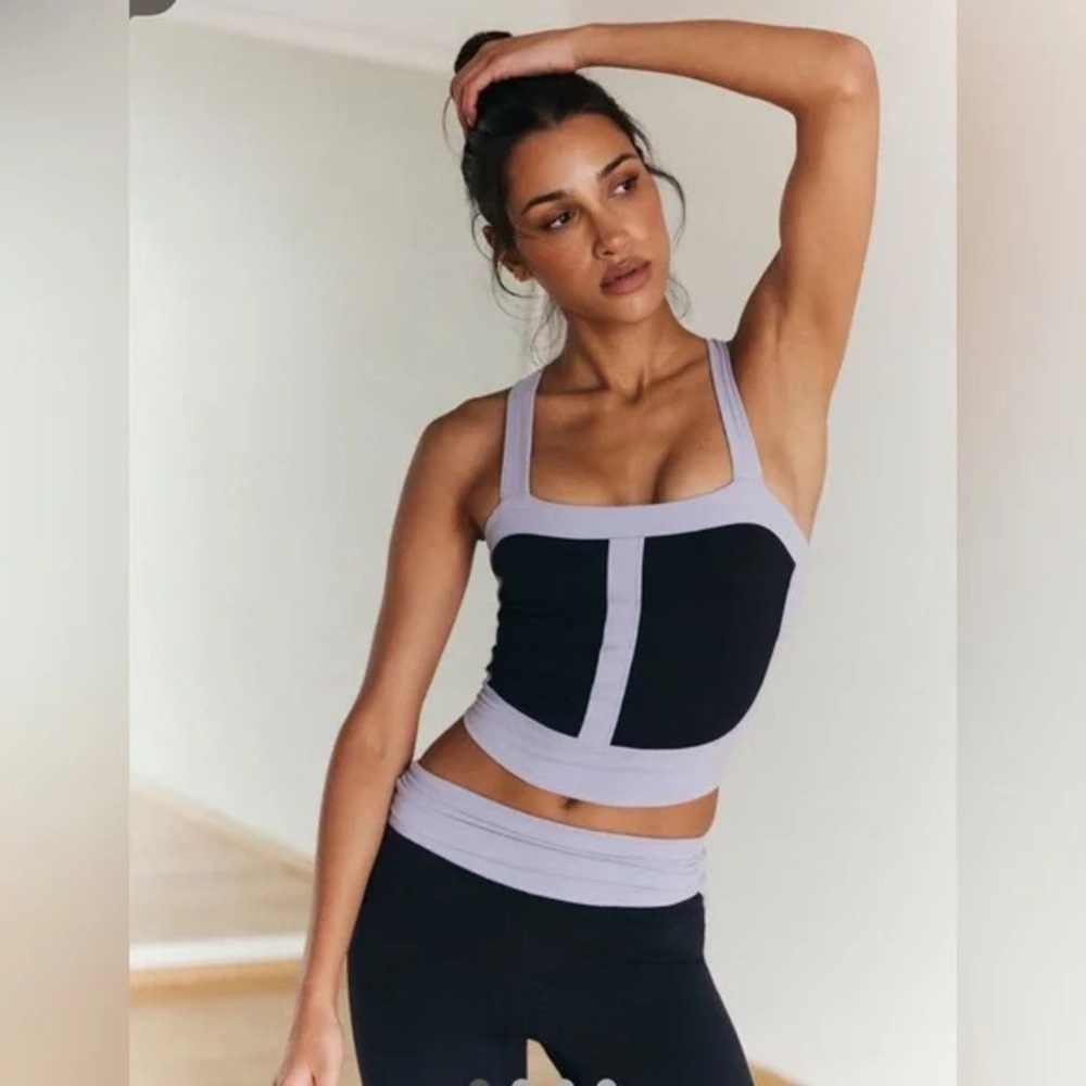 FP Movement by Free People Blue and Black Tank Top